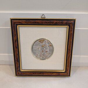 Mida’s Italy 925 Sterling Silver Plaque: Women Harvesting in Fields